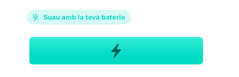 Una bateria plena, que mostra que l'alarma consumeix poc