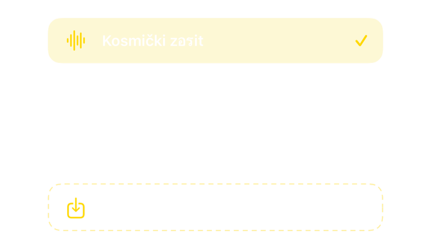Birač zvukova s ugrađenim zvukovima alarma i mogućnošću uvoza vlastitih
