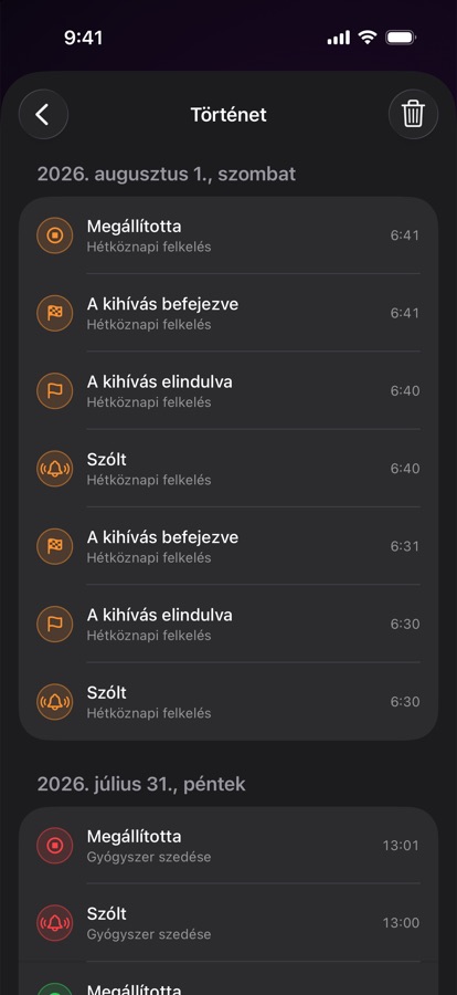 Korábbi ébredések ébresztőelőzményei