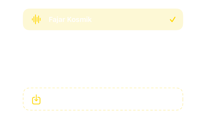Pemilih suara dengan suara alarm bawaan dan opsi mengimpor suaramu sendiri
