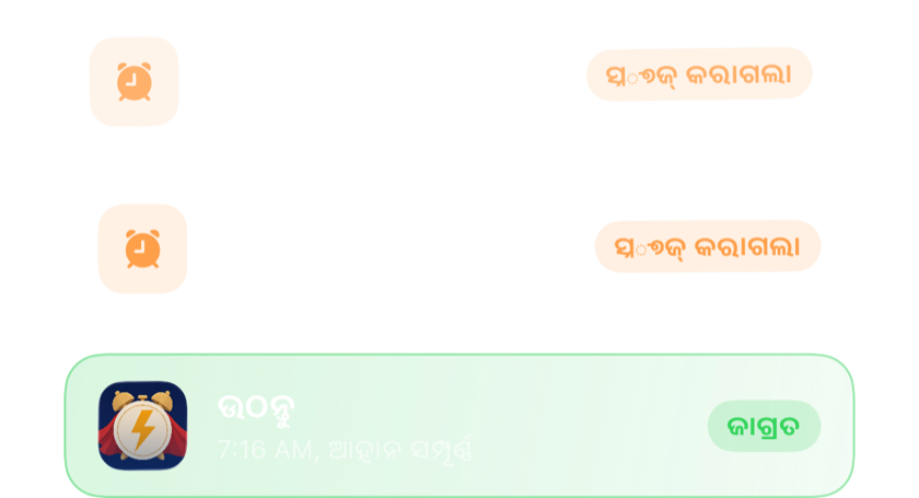 ଦୁଇଟି ସ୍ନୁଜ୍ ହୋଇଥିବା ଆଲାର୍ମ ଉପରେ ଉପରେ, ତା ପରେ ଏକ ଚ୍ୟାଲେଞ୍ଜ ପରେ ସମ୍ପୂର୍ଣ୍ଣ ବନ୍ଦ ହୋଇଥିବା ଆଲାର୍ମ