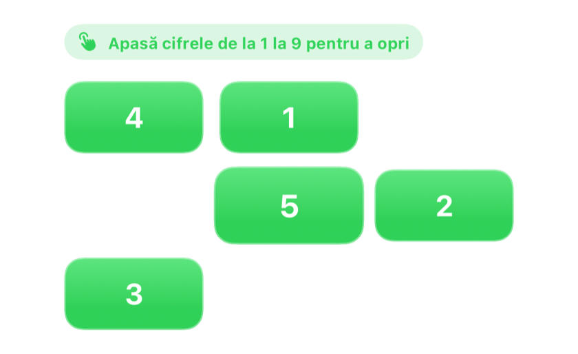 Provocarea de trezire: o tastatură numerică pe care atingi de la 1 la 9 ca să oprești alarma