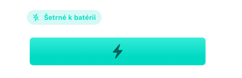 Plná batéria, ktorá ukazuje, že budík je k nej šetrný