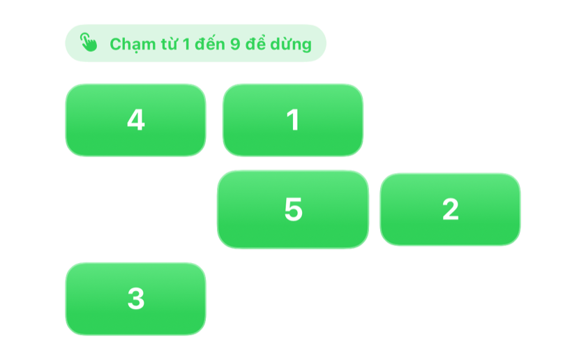 Thử thách thức dậy: bàn phím số mà bạn chạm từ 1 đến 9 để tắt báo thức