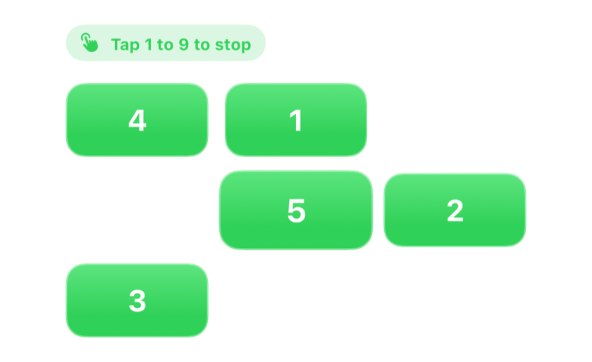 The wake-up challenge: a numbers keypad you tap 1 to 9 to stop the alarm